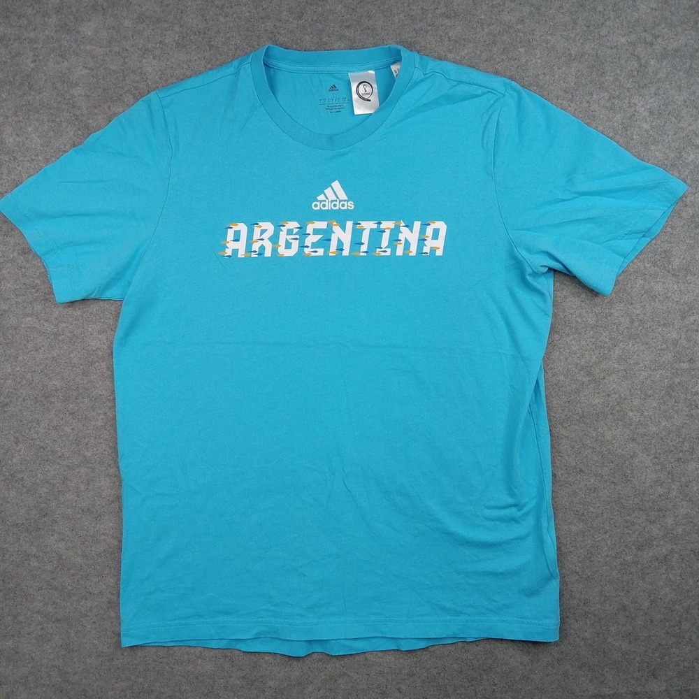 Argentina National Team Shirt Mens Large Soccer Adidas FIFA World Cup Qatar 2022